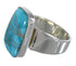 Sterling Silver Southwest Turquoise Inlay Ring Size 5-1/4 AX88038
